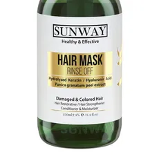 ماسک مو سان وی مدل FREE SULFATE   مناسب موهای آسیب دیده و رنگ شده حجم 250 میلی لیتر