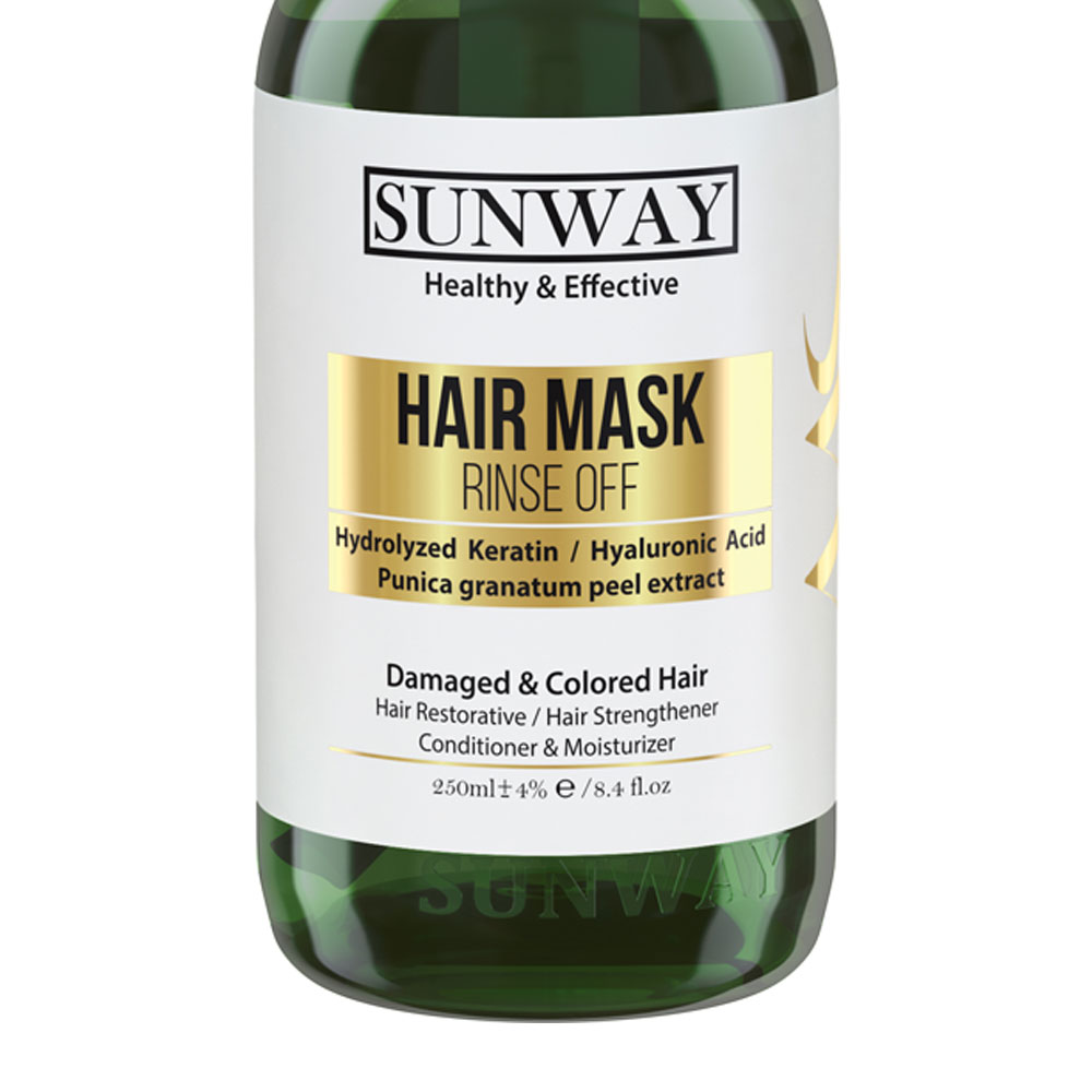 ماسک مو سان وی مدل FREE SULFATE   مناسب موهای آسیب دیده و رنگ شده حجم 250 میلی لیتر